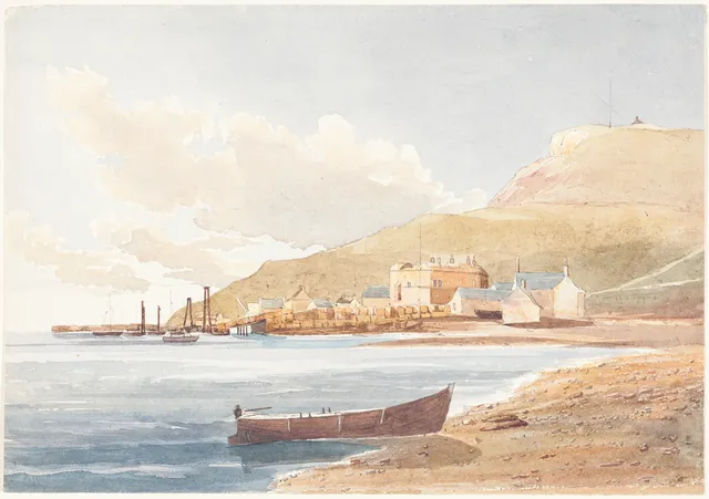 Bulwer wallpaper: Portland Castle Dorset 1833
